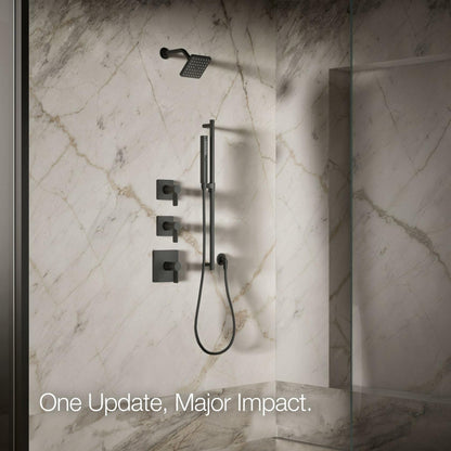 Kohler 24805-G-BL Parallel® Single-function showerhead, 1.75 gpm, Matte Black