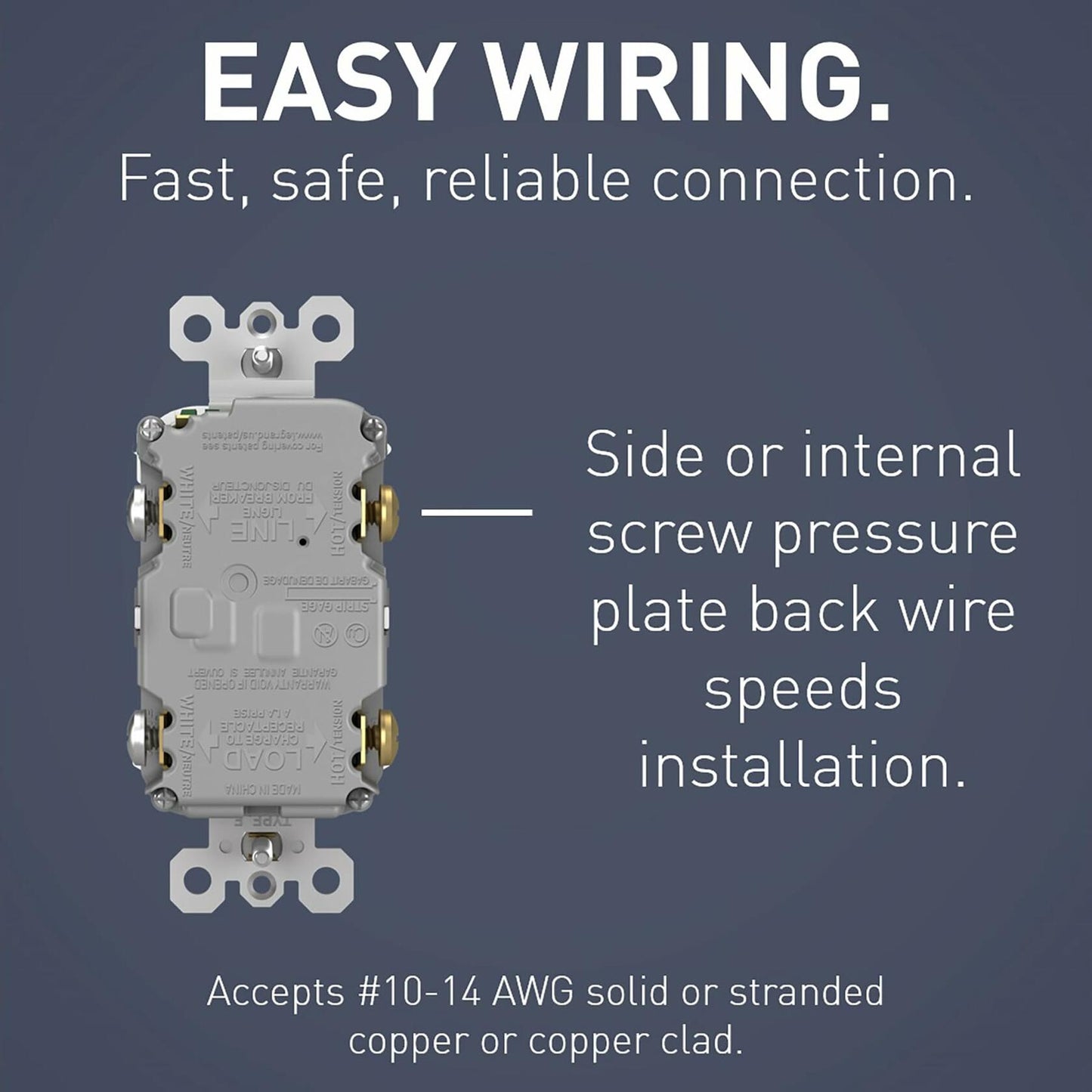Legrand radiant 1597TRICCD4 15 Amp GFCI Self Test Tamper Resistant Decorator Duplex Outlet, Ivory (1 Count)