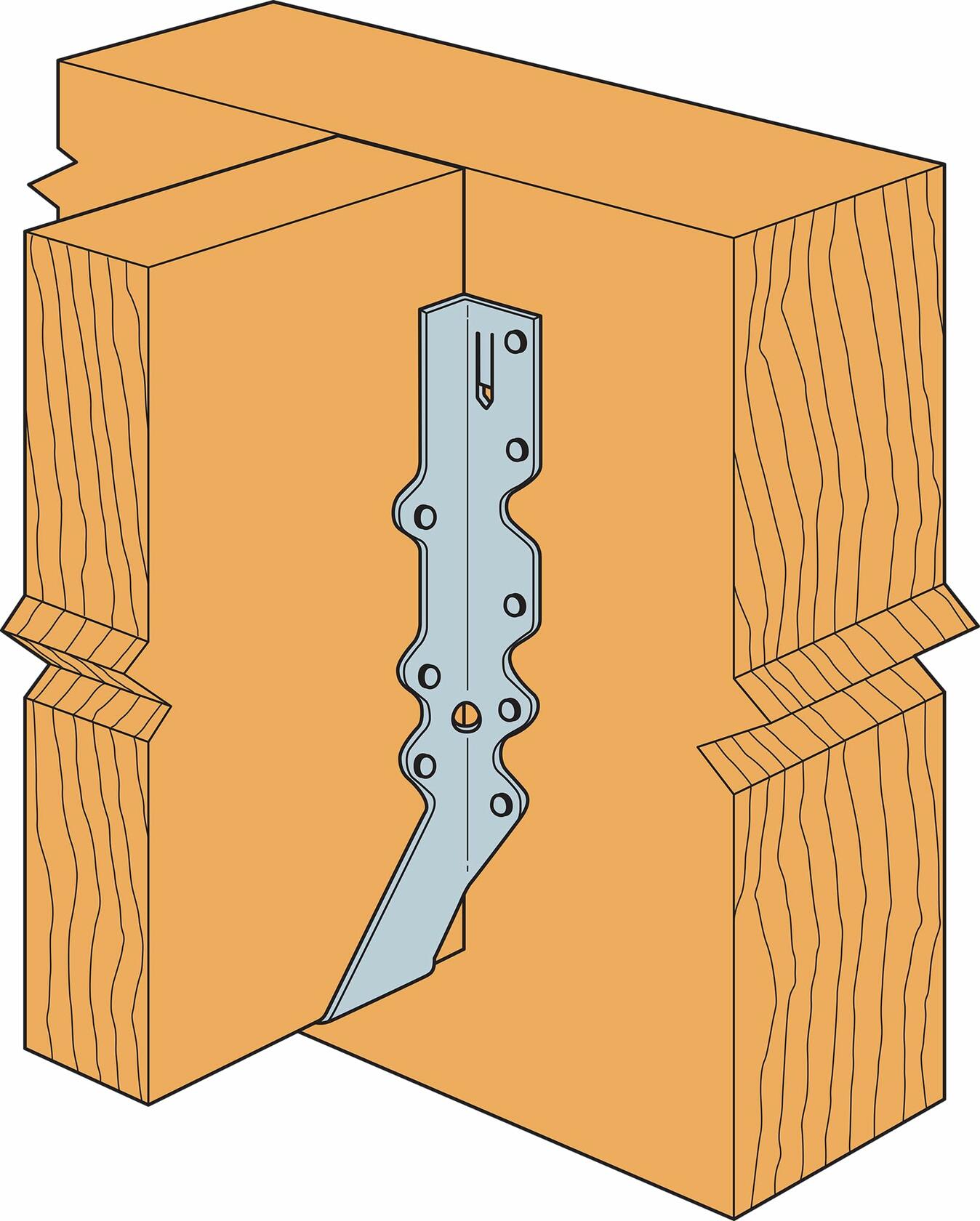 Simpson Strong-Tie LU26 Light Face-Mount Joist Hanger - Wood Construction Connectors, 20 Gauge Galvanized Steel Brackets, Hurricane Rafter Ties, 2x6