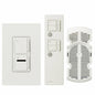Lutron Maestro IR Fan Control and Light Dimmer for Incandescent and Halogen Bulbs, with IR Remote Control and Wallplate, Single-Pole or Multi-Location, MIR-LFQMT-WH, White