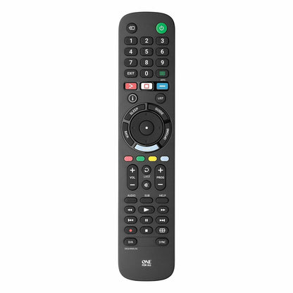 One For All TV Replacement Remote Compatible with Sony TVs Only (LCD, LED, OLED, Plasma) - Ideal Replacement Remote Control with Same Functions as The Original Remote, Black, Model URC4812