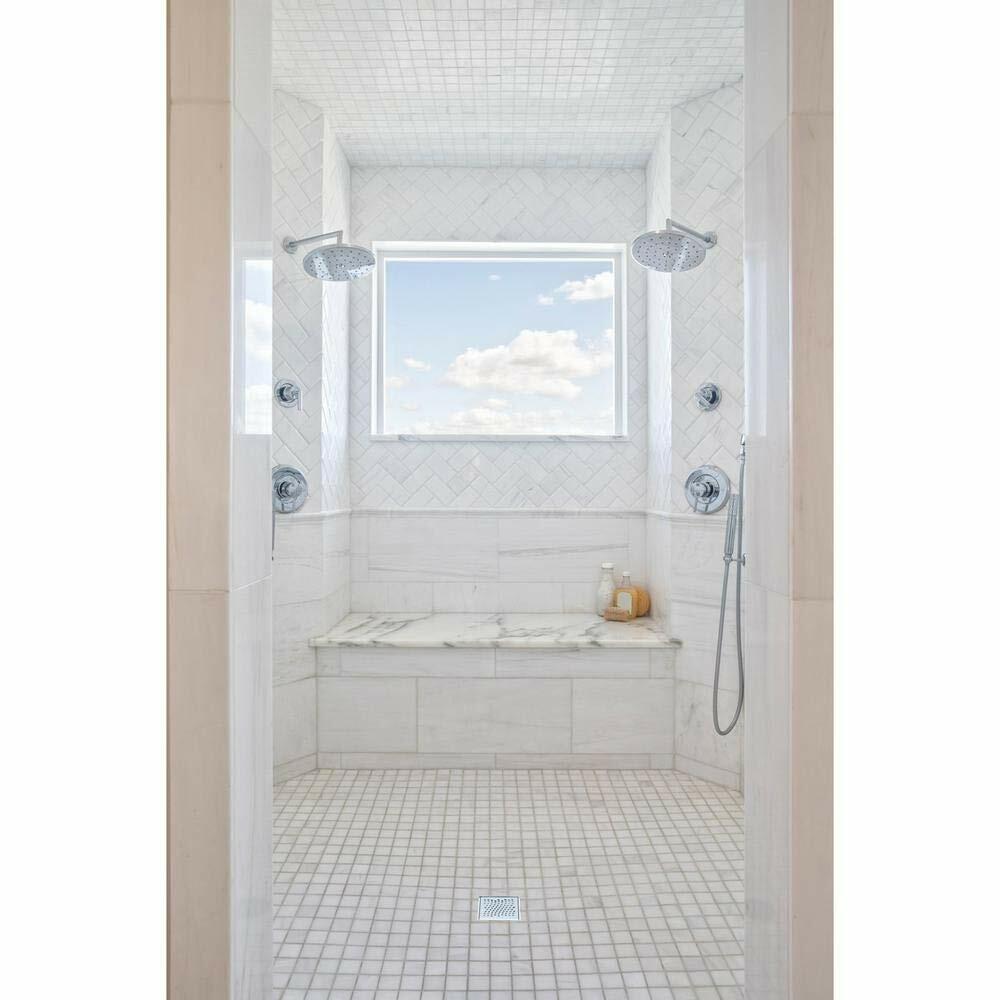 Designline 6 in. x 6 in. Square Drain Wave Grate