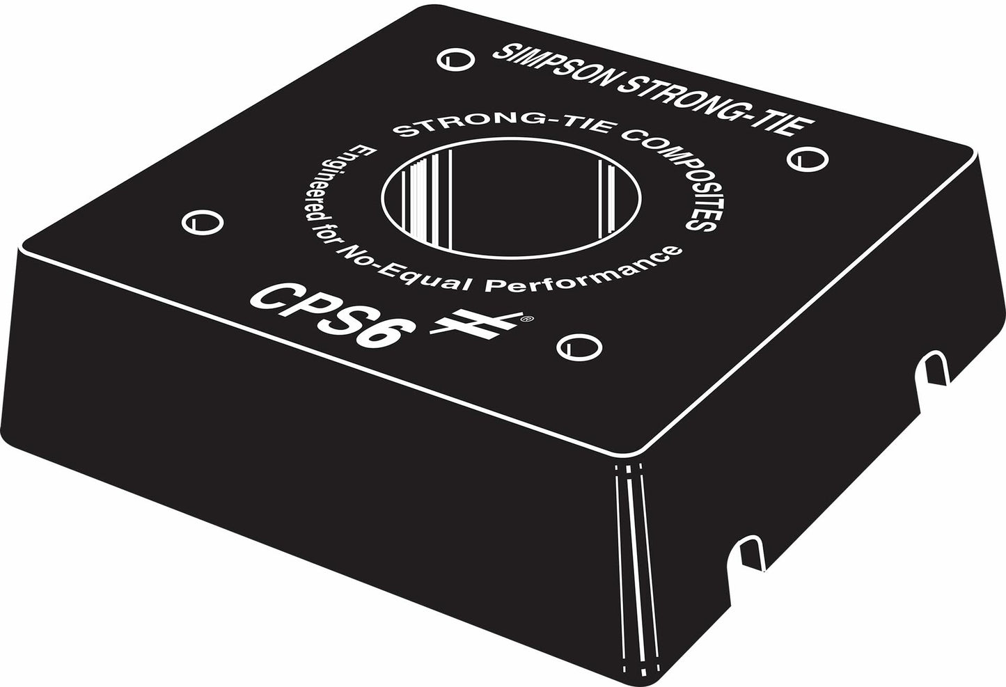 Simpson Strong-Tie CPS6 CPS Composite Plastic Standoff for 6x6 (Pack of 25)