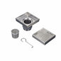 Designline 6 in. x 6 in. Square Drain Wave Grate