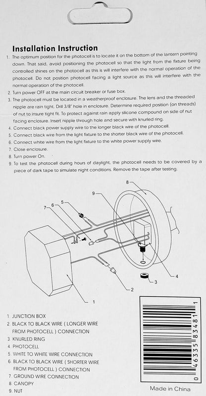 Automatic Wire-in Light Control