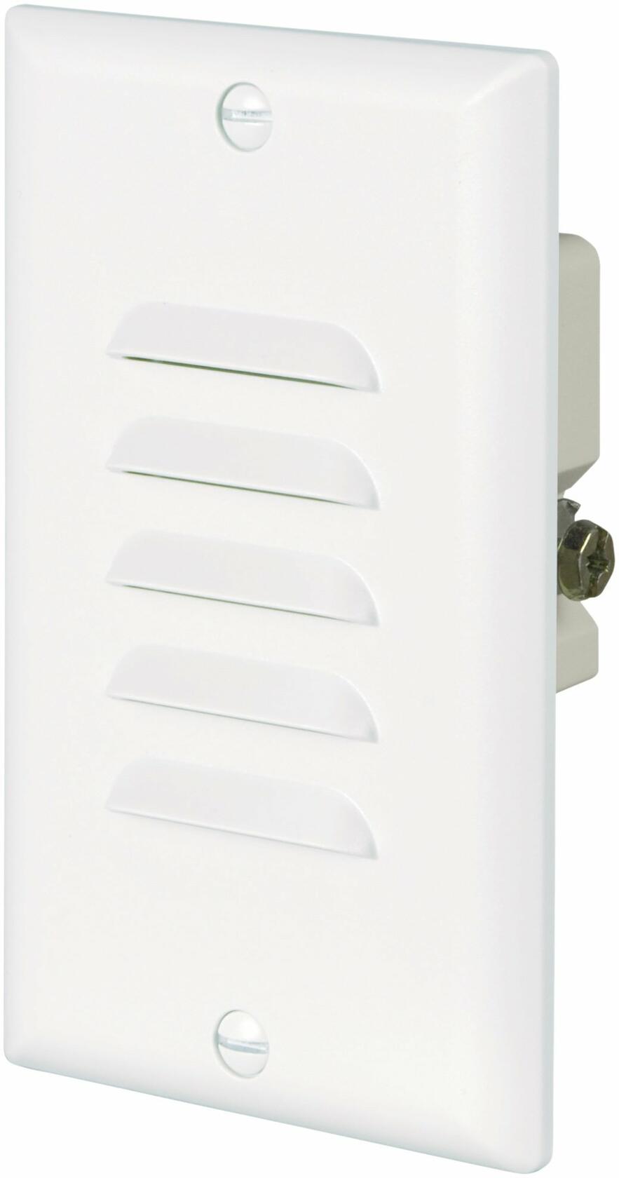 Eaton 7739W 15-Amp 120-Volt LED Steplight with Vertical and Horizontal Louvered Wall plates, White