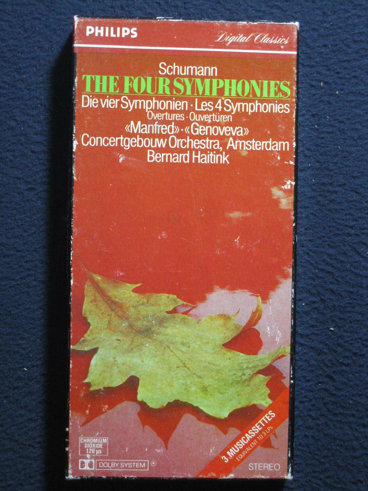 Schumann: The Four Symphonies and Manfred Overture [Audio Cassette] Schumann; Bernard Haitink and Concertgebouw Orchestra, Amsterdam