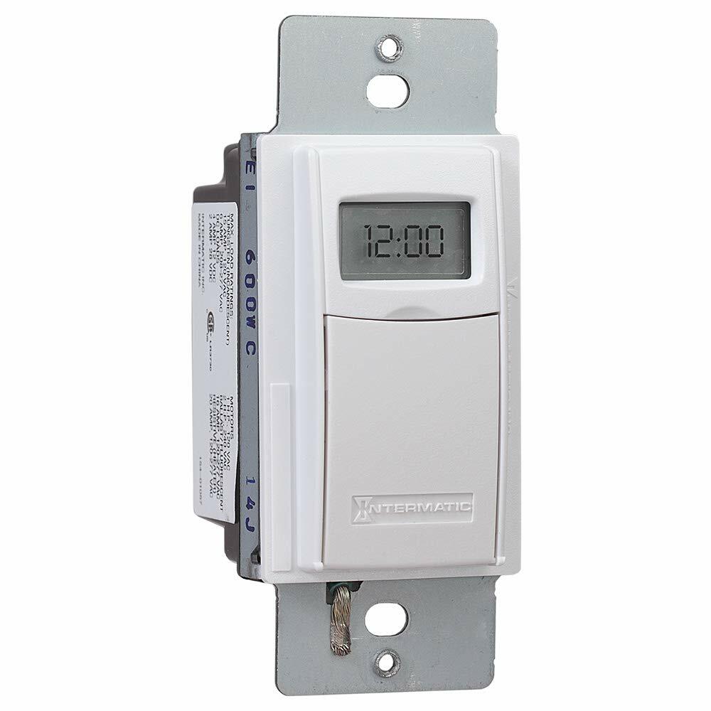 Intermatic EI600WC Decorator Digital In-Wall 7-Day Astronomic Timer, White