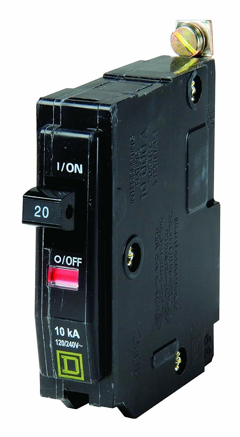 Square D 20 Amp 1 Pole Bolt-on Circuit Breaker QOB120 (10-Pack)