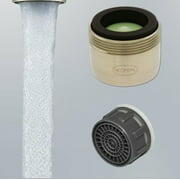 Cascade 0.5 gpm Brushed Nickel Aerated Stream Bathroom Faucet Aerator PCA Regular Size Ultra Low Flow