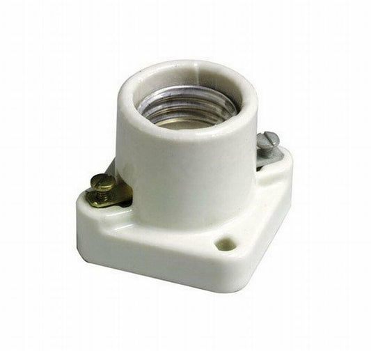 Leviton 19062 002-000 1-Circuit 1-Piece Keyless Lamp Holder, 660 W, Incandescent, Medium, White