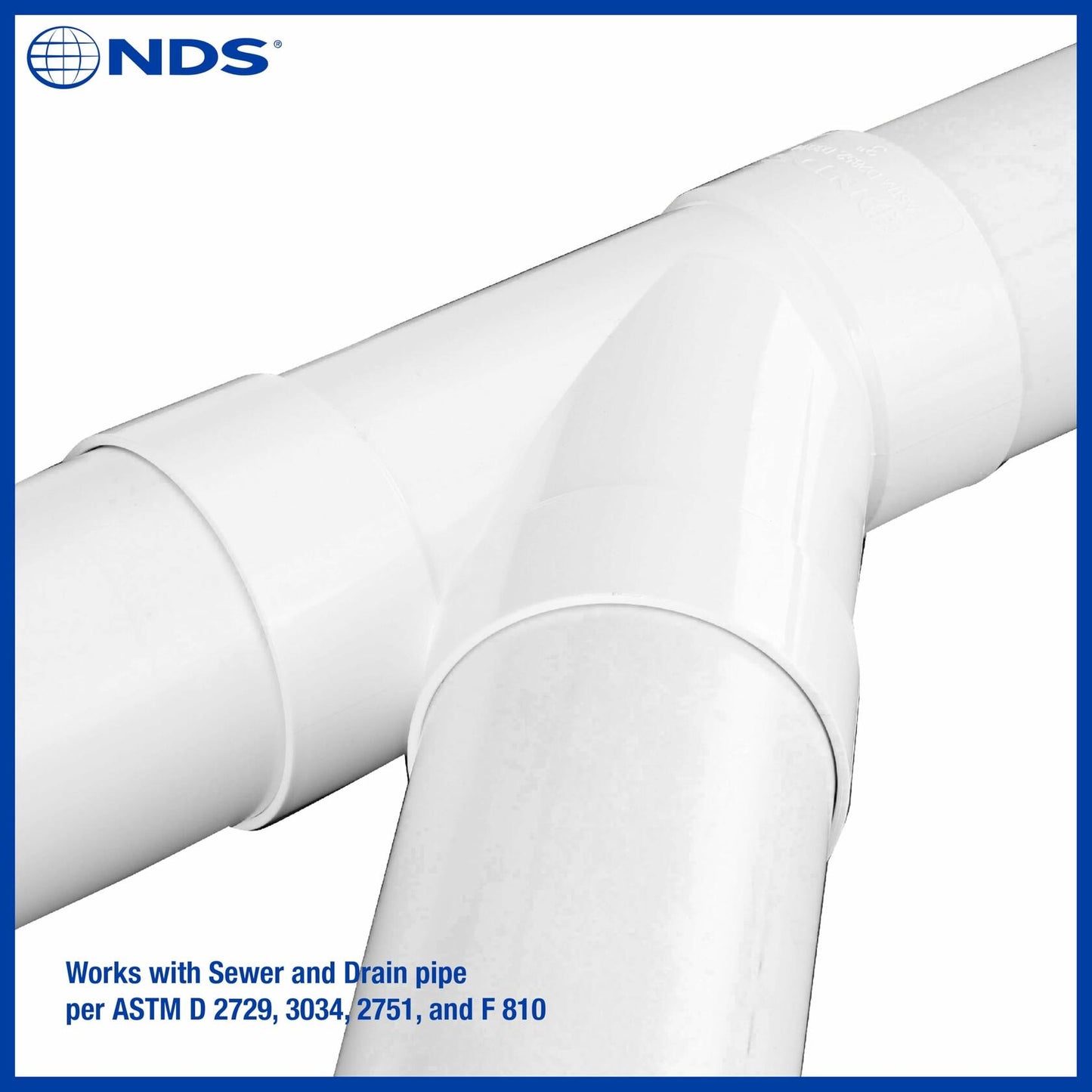 NDS Schedule 35 3 in. Hub each X 3 in. D Hub PVC Wye 1 pk