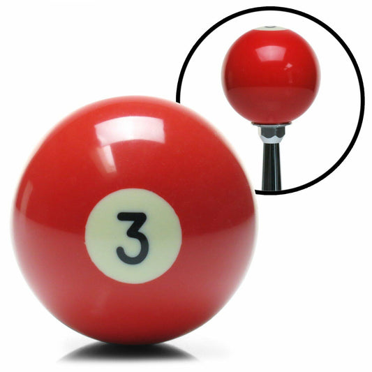 American Shifter 96048 Solid Red 3 Ball Billiard Pool Shift Knob