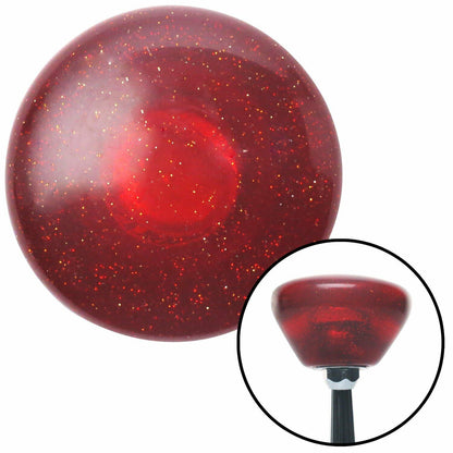 American Shifter 238 Retro Clear Red with Sparkle Shift Knob with Metal Flakes