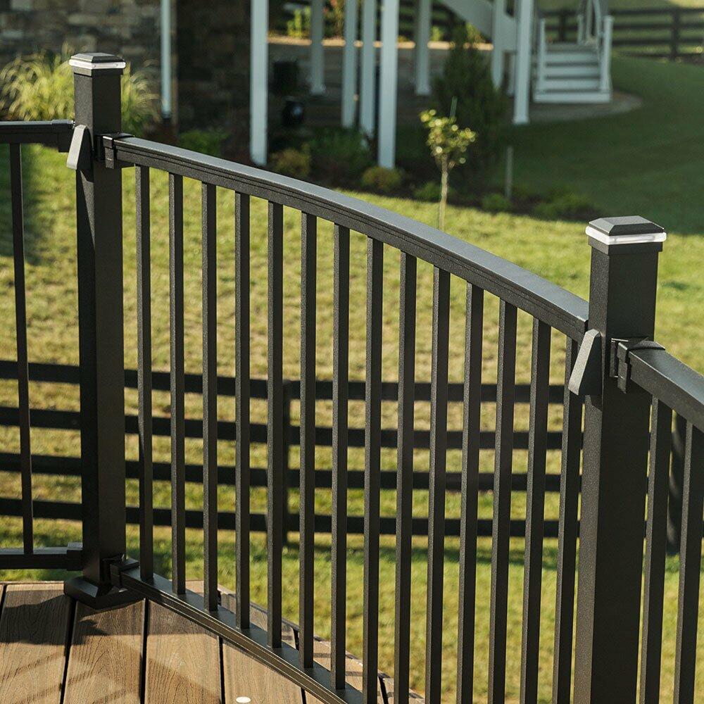 TREX BKALCAPLED25 LED Aluminum Post Cap Light, Charcoal Black/Classic White/Bronze