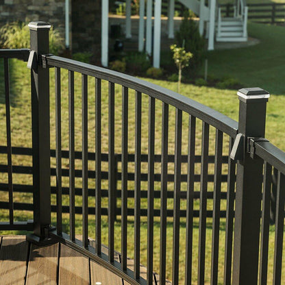 TREX BKALCAPLED25 LED Aluminum Post Cap Light, Charcoal Black/Classic White/Bronze