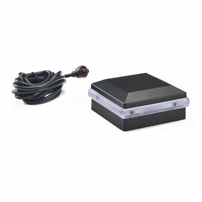 TREX BKALCAPLED25 LED Aluminum Post Cap Light, Charcoal Black/Classic White/Bronze