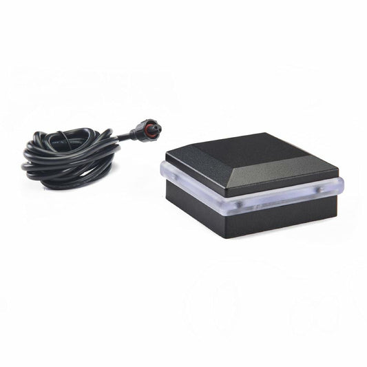 TREX BKALCAPLED25 LED Aluminum Post Cap Light, Charcoal Black/Classic White/Bronze