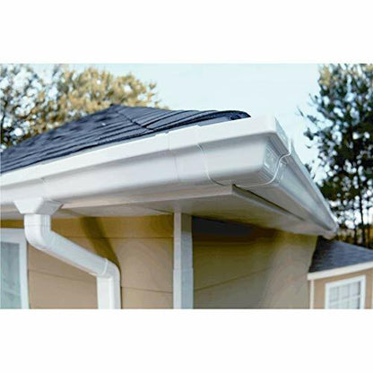 Amerimax 5 In. Traditional K-Style White Vinyl Gutter Outside Miter M0503HP