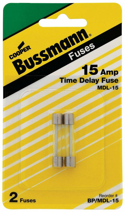 FUSE TIME DELAY GLASS 15AMP