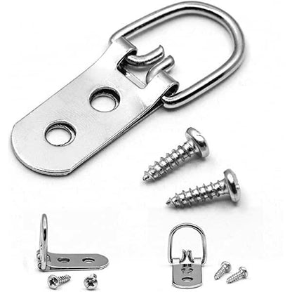 Hillman D-Ring Hanger Small Zinc 4pc