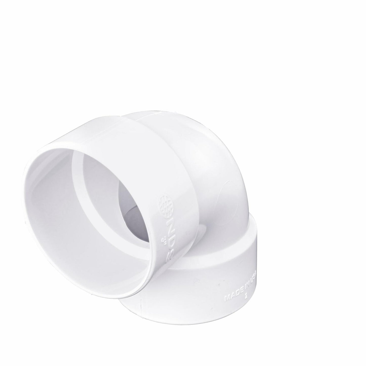 NDS 3 in. Dia. x 3-1/2 in. L Hub 90 deg. PVC Elbow