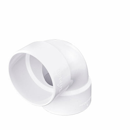 NDS 3 in. Dia. x 3-1/2 in. L Hub 90 deg. PVC Elbow