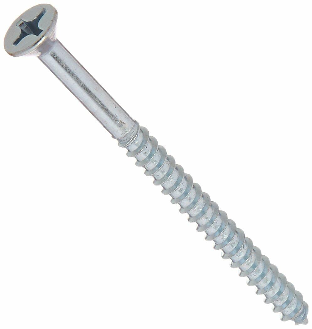 The Hillman Group 40860 Flat Head Phillips Wood Screw, 12-Inch x 3-Inch, 25-Pack, zinc