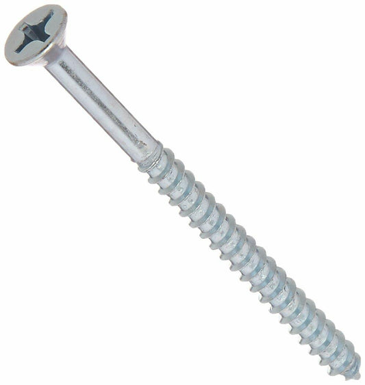The Hillman Group 40860 Flat Head Phillips Wood Screw, 12-Inch x 3-Inch, 25-Pack, zinc