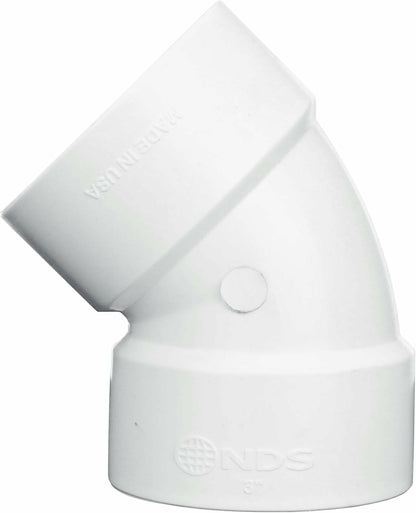 NDS Schedule 35 3 in.   Hub  T X 3 in.   D Hub  PVC Elbow