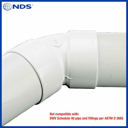 NDS Schedule 35 3 in.   Hub  T X 3 in.   D Hub  PVC Elbow