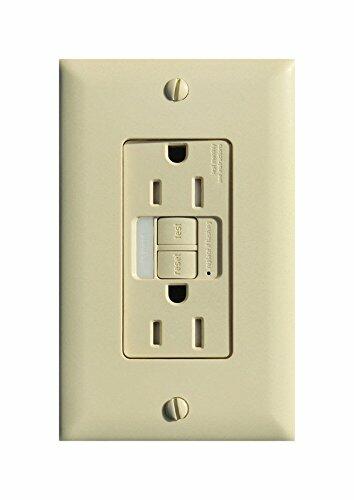 Legrand 1597NTLTRICCD4 Pass & Seymour GFCI Receptacle/Night Light, 15A, Ivory - Quantity 1