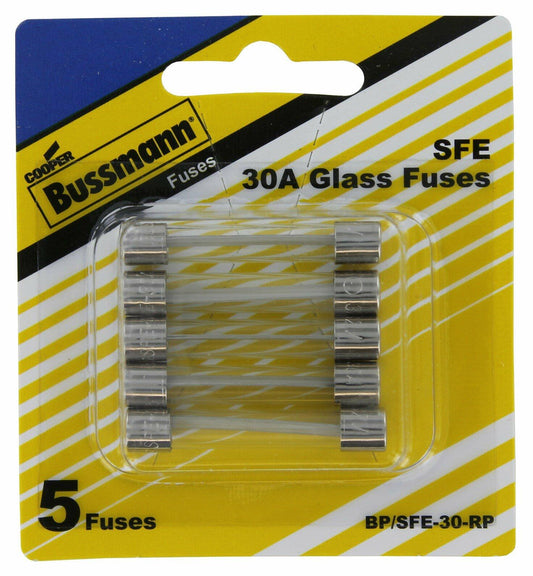 Bussman BP/SFE-30 RP 30 Amp Fuses 5 Count