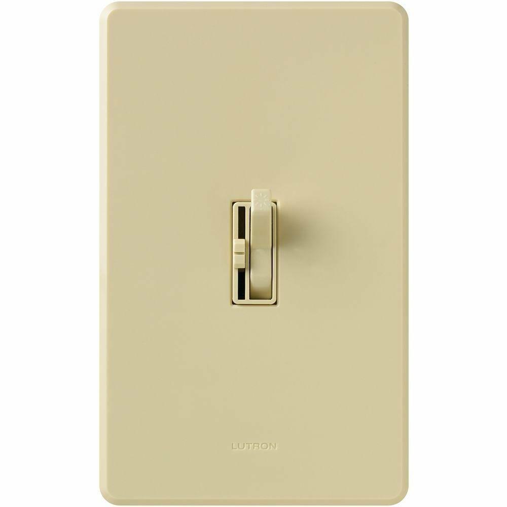 Lutron Toggler Quiet 3-Speed Slide-To-Off Fan Control, 1.5-Amp, Single-Pole/3-Way, AYFSQ-F-IV, Ivory