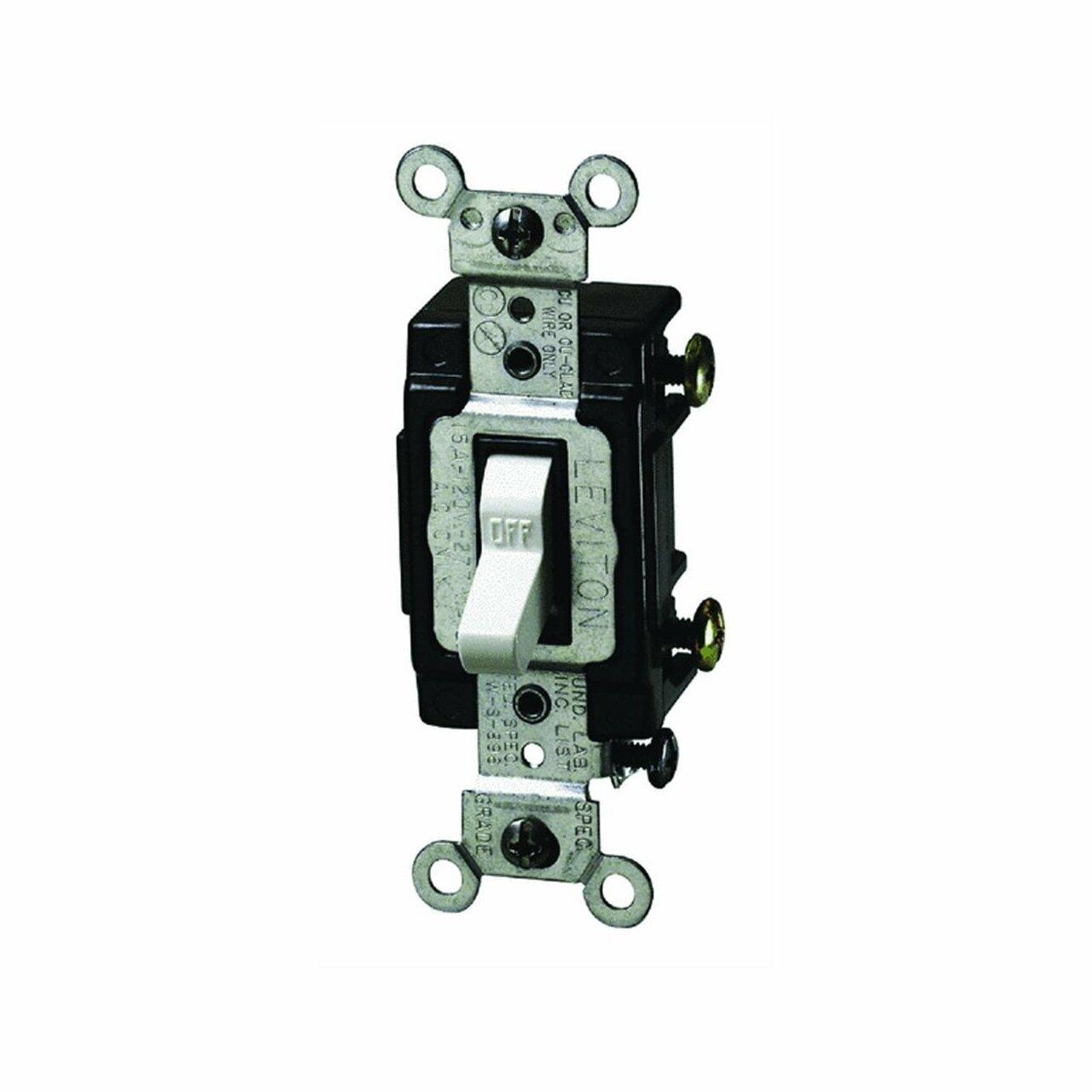 SWITCH COMM SP 15A WHT by LEVITON MfrPartNo CS115-2WS