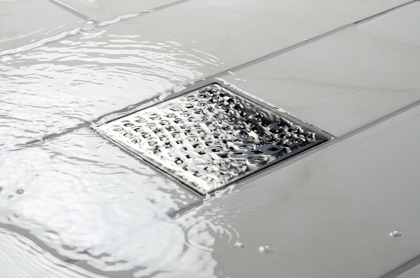 Designline 6 in. x 6 in. Square Drain Wave Grate