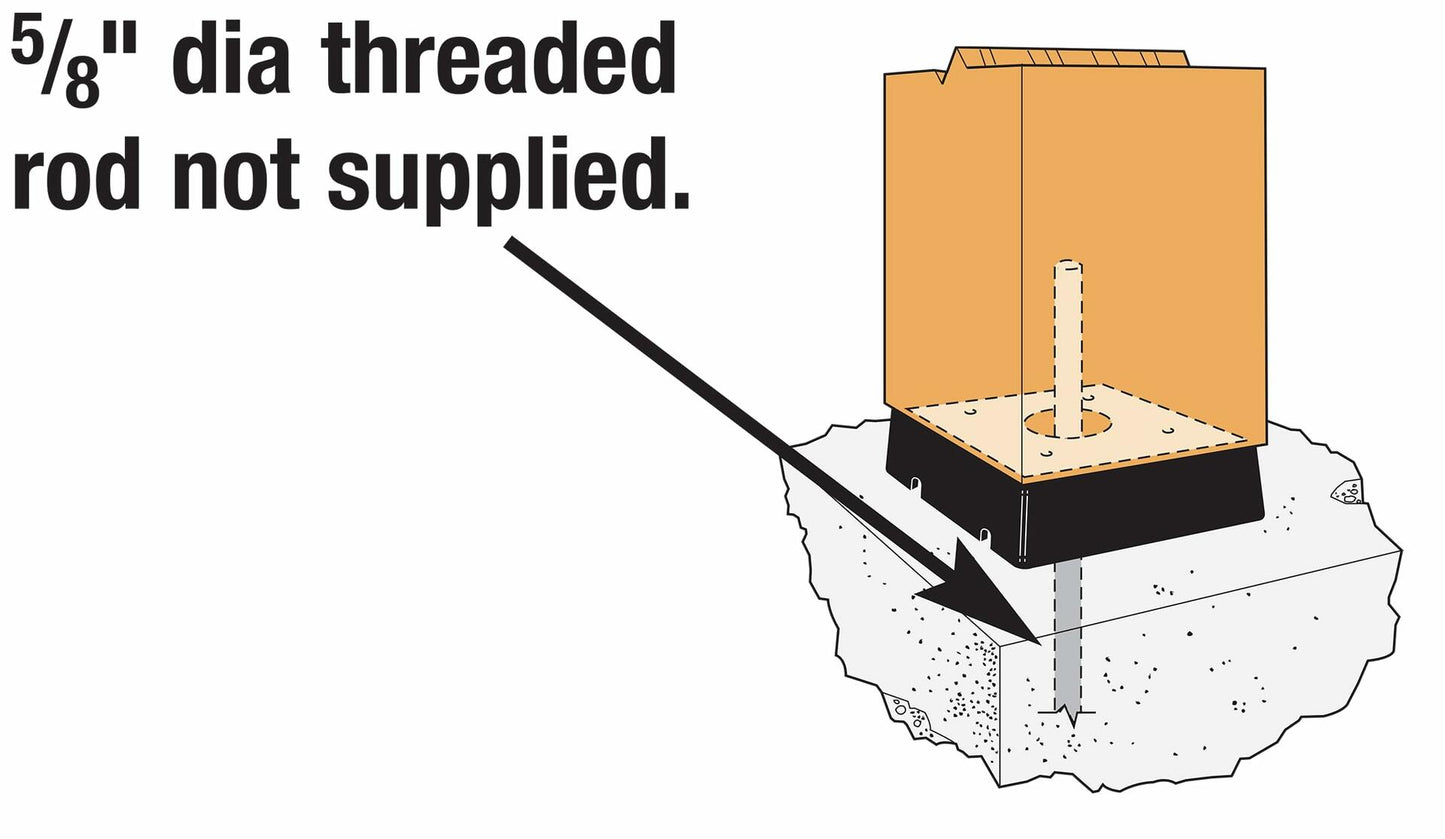 Simpson Strong-Tie CPS6 CPS Composite Plastic Standoff for 6x6 (Pack of 25)