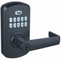 Tell Commercial Electronic Keypad Lock with Cortland Lever Matte Black
