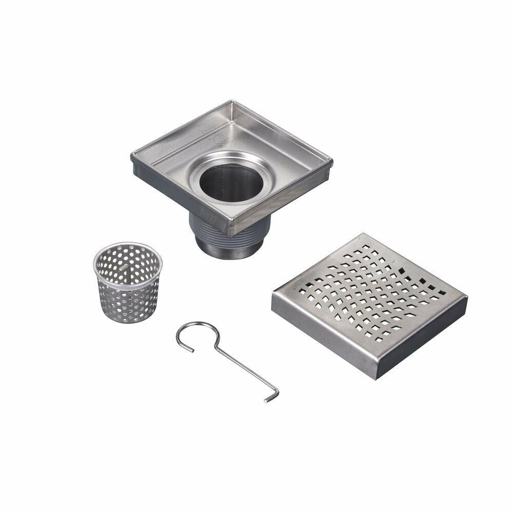 Designline 6 in. x 6 in. Square Drain Wave Grate