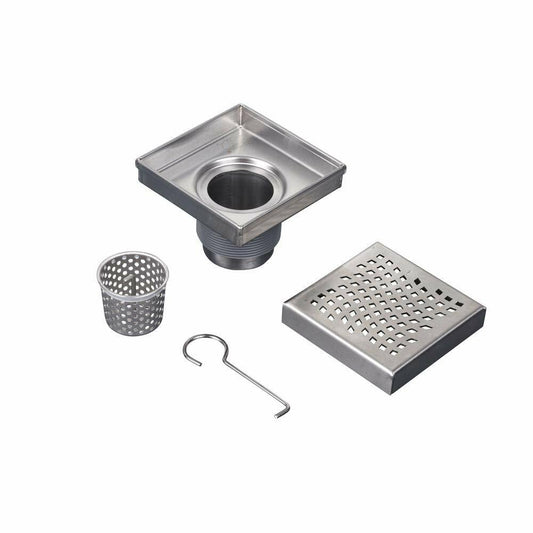 Designline 6 in. x 6 in. Square Drain Wave Grate