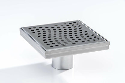 Designline 6 in. x 6 in. Square Drain Wave Grate