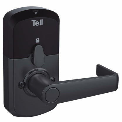 Tell Commercial Electronic Keypad Lock with Cortland Lever Matte Black