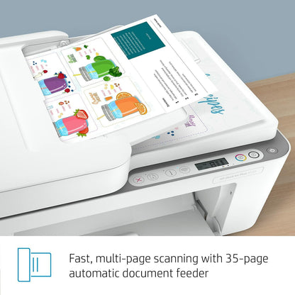 HP DeskJet Plus 4155 Wireless All-in-One Printer, Mobile Print, Scan & Copy, Instant Ink Ready, Auto Document Feeder, Works with Alexa (3XV13A)
