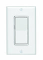 Leviton 15 Amp, 277VAC Switch Decora Standard, Quiet Rocker, Matching Decora wallplate, Residential Grade, Grounding, 5671-2W, White