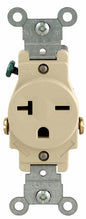 Leviton Single Receptacle, 125 Vac, 20 A, 2 Pole, 3 Wire, No Size, 106-5821-ISP, Brown