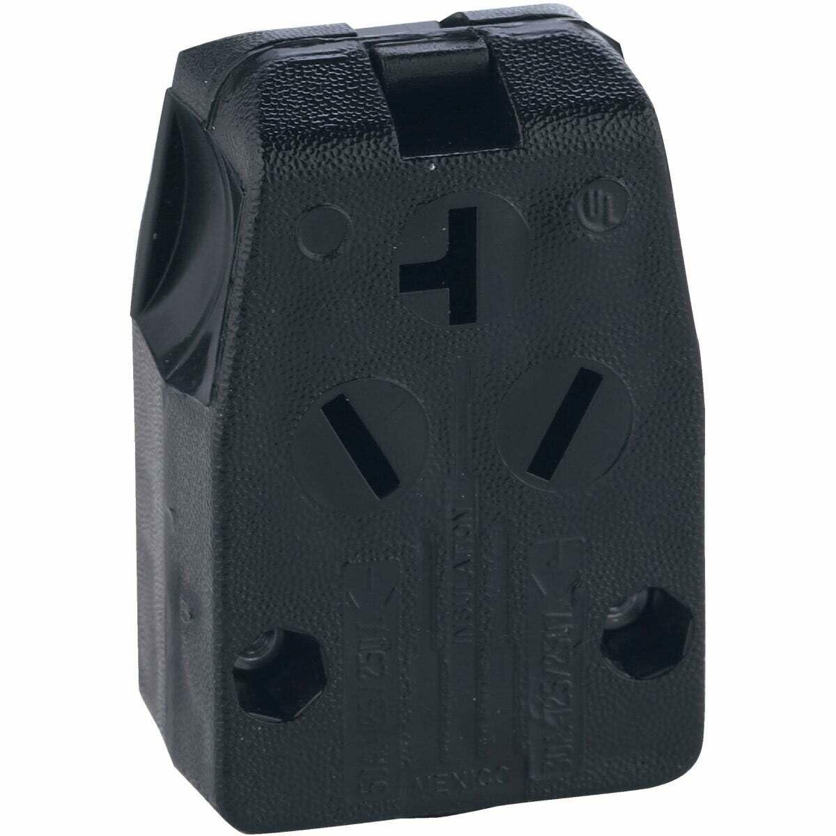 Leviton 287-T Dual Power Straight Blade Angle Plug, 125/250 V, 30/50 A, 3 P, 3 W, No Size, Black