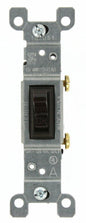Leviton 15-Amp, 120 Volt, Toggle Framed Single-Pole AC Quiet Switch, Residential Grade, Non-Grounding, 1451-CP, Brown