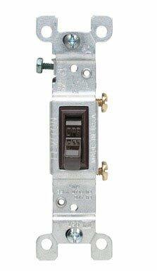 Leviton 1451-2 15 Amp Single-Pole Toggle Switch Residential - Brown (Pkg of 5)