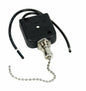 GB GSW-35 Pull Chain Switch, 1-Pole, 125/250 VAC, 6 A, Silver, Nickel Brass