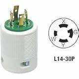 Leviton 71430LP 3-Pole Locking Cord Plug-30A LOCKING CORD PLUG